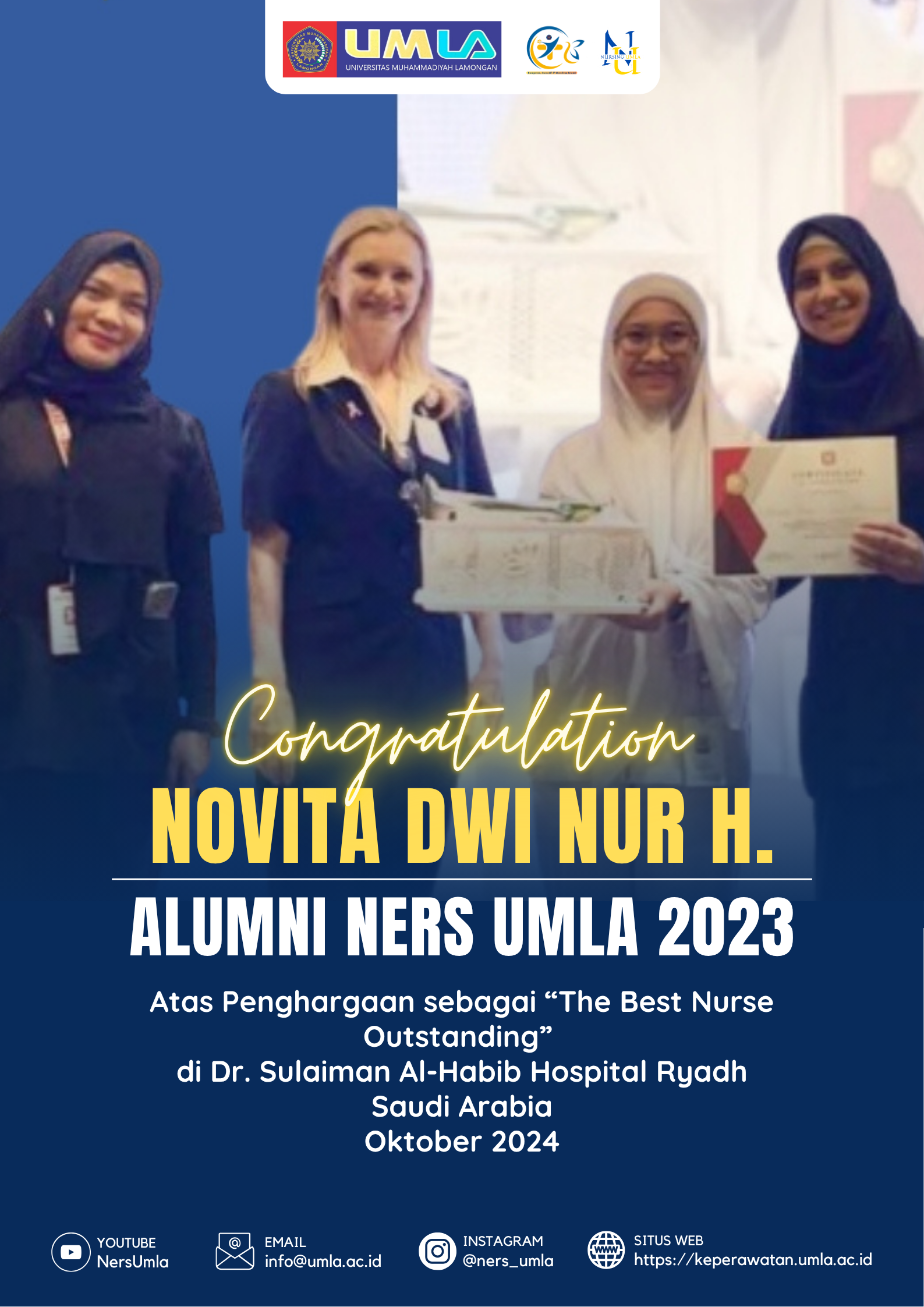 Alumni Ners UMLA Kembali Harumkan Nama Bangsa di Kancah Internasional